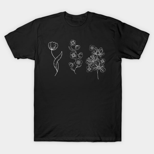 Decorative Flowers T-Shirt by NICHE&NICHE